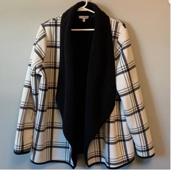Ladies Sonoma Sherpa Fleece plaid jacket XL - Picture 1 of 9